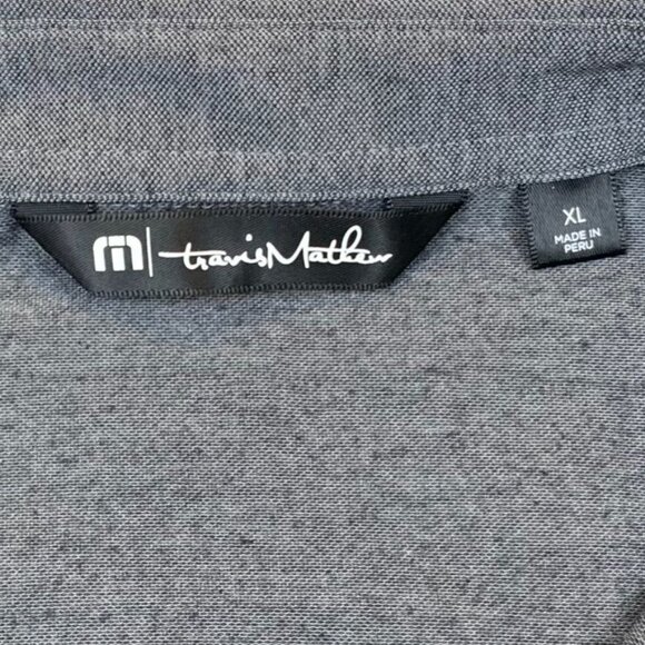 Travis Mathew Mens Polo Shirt Size XL Gray Cotton Blend Short Sleeve Casual - Picture 2 of 8